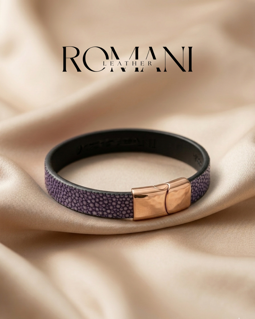 Pulso de piel exótica — detalle | Romani Leather