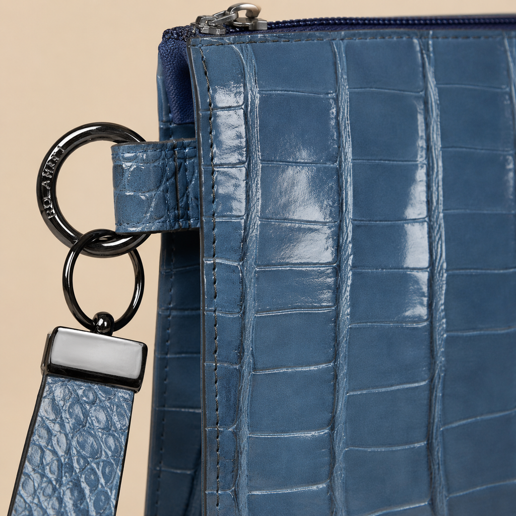 Clutch Bellagio Crocco Azul