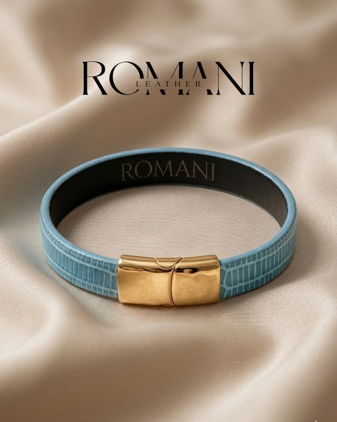 Pulso de piel exótica — detalle | Romani Leather