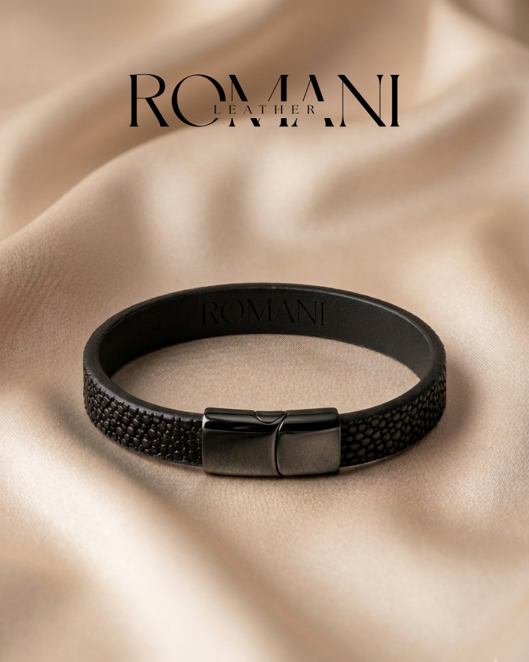 Pulso de piel exótica — detalle | Romani Leather