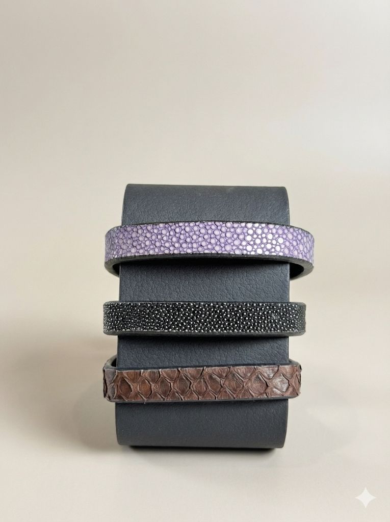 Pulsera de Piel de Mantarraya - Romani Leather - Foto 2