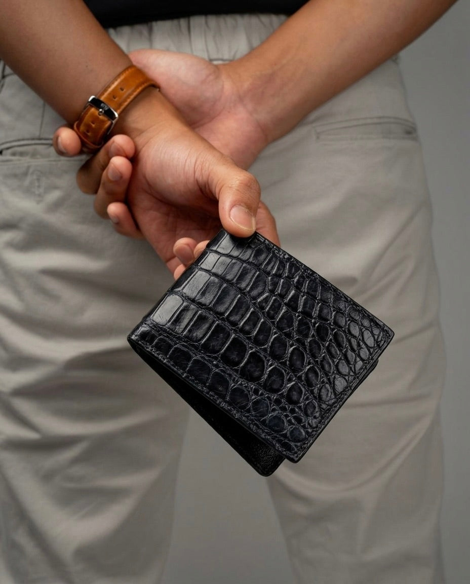 Cartera en piel de Cocodrilo
