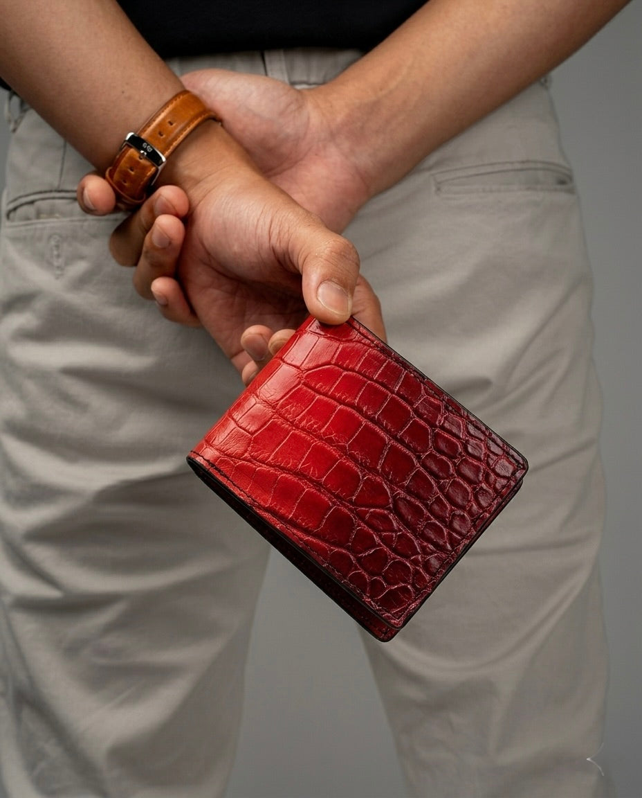 Cartera en piel de Cocodrilo