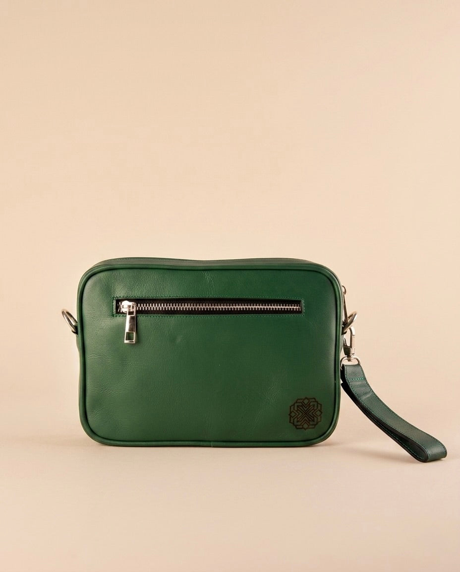 Bolso Crossbody de Piel de Serpiente Genuina Exótica