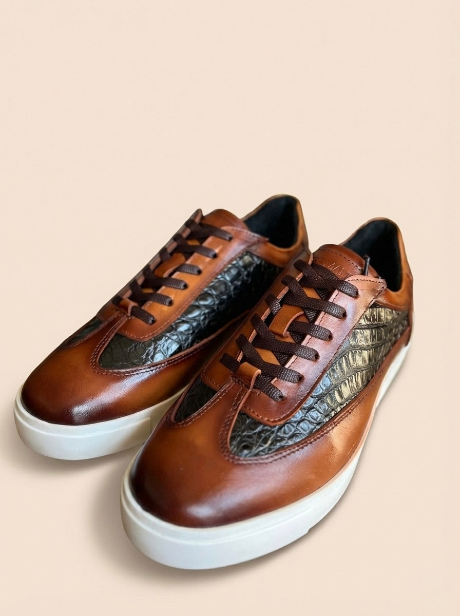 Tennis de Piel de Cocodrilo Premium - Romani Leather - Foto 1