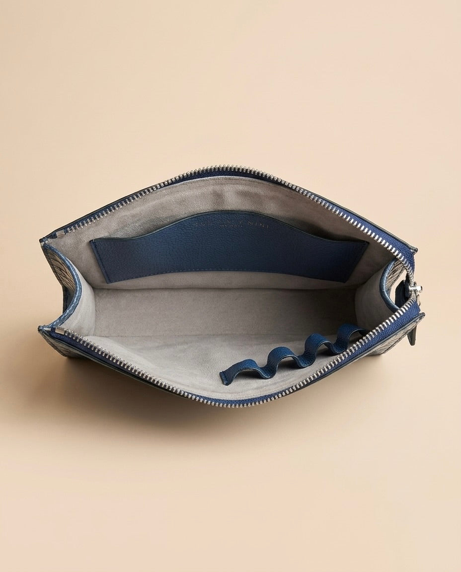 Clutch Bellagio Crocco Azul
