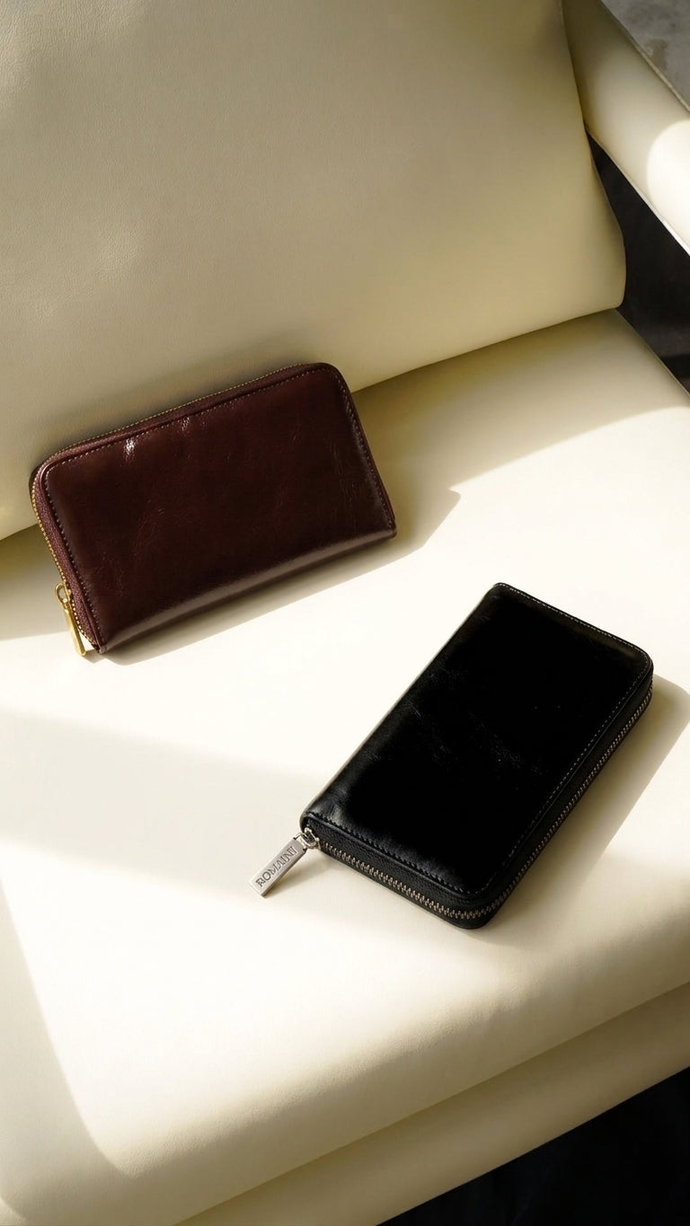 Cartera Larga de Piel de Ternero para dama