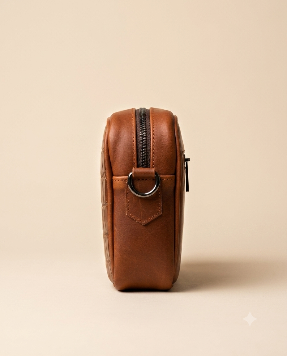 Crossbody en Piel de Cocodrilo
