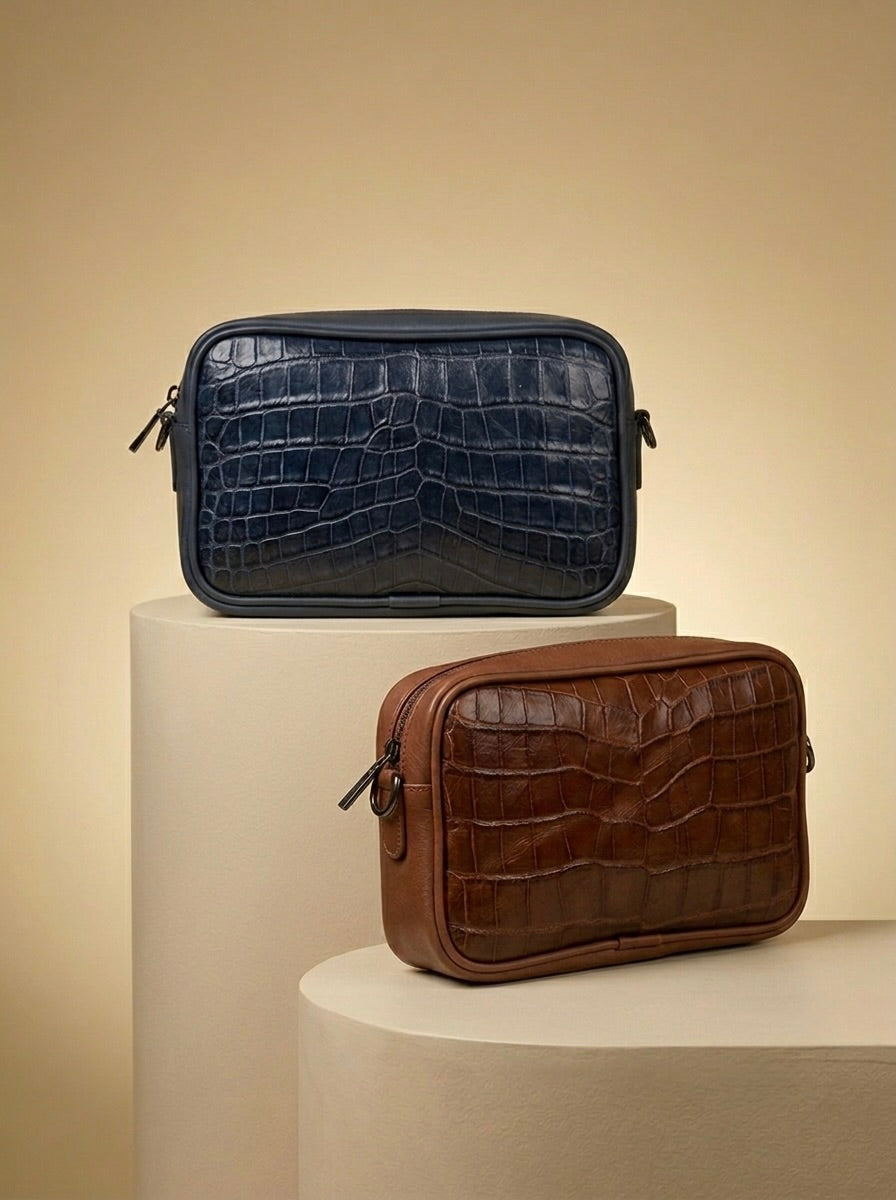Crossbody en Piel de Cocodrilo Genuino certificado CITES | Romaní Leather
