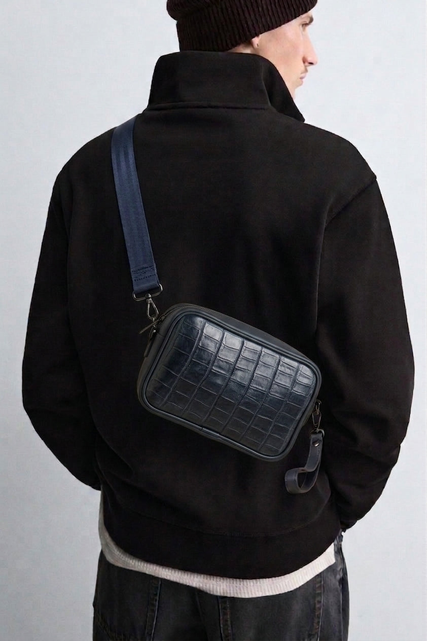 Crossbody en Piel de Cocodrilo