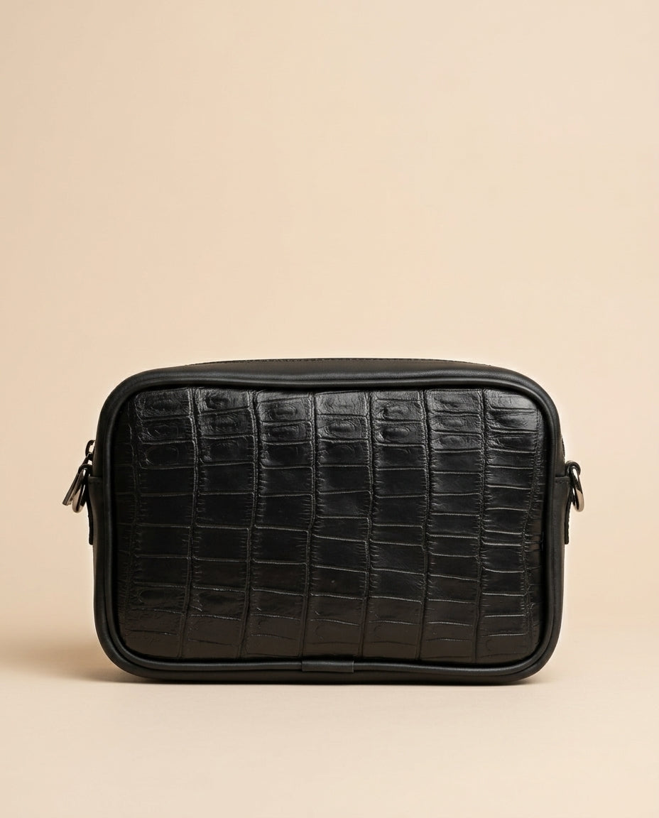 Crossbody en Piel de Cocodrilo