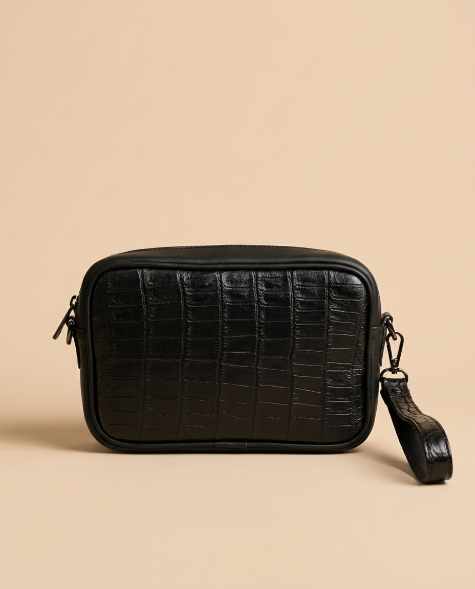 Crossbody en Piel de Cocodrilo