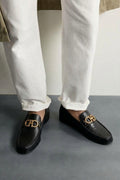 LOAFER VITTORIO NEGRO DE AVESTRUZ